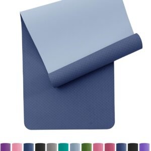 Tapis de Yoga Oak & Tea TPE 6mm – Écologique, Antidérapant & Lignes d&rsquo;Alignement