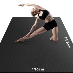 Tapis de Yoga HAPBEAR XXL Extra Large 183x122cm – Double Taille Standard