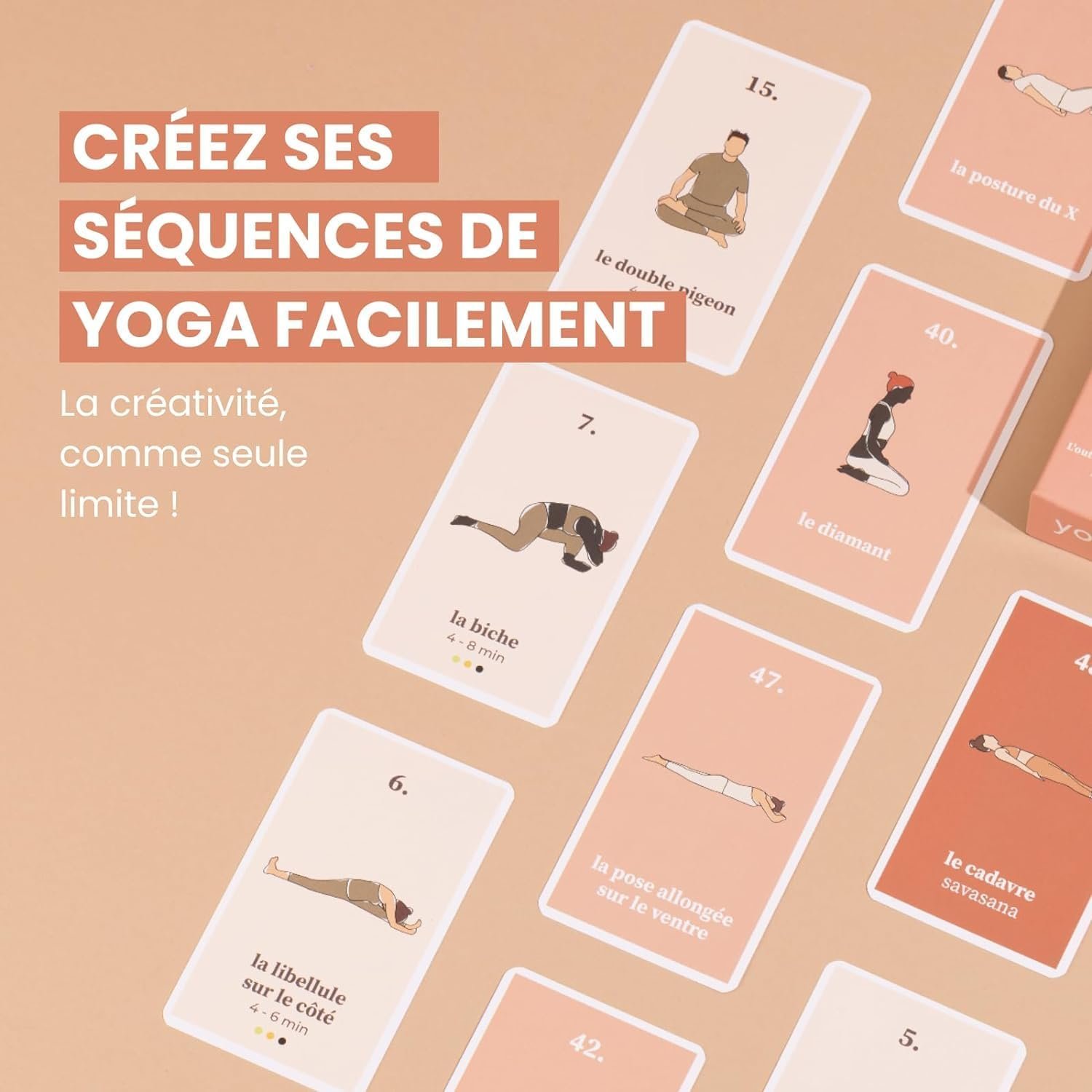 Cartes Yoga YogAsana Yin Yoga - 80 Cartes Illustrées Français