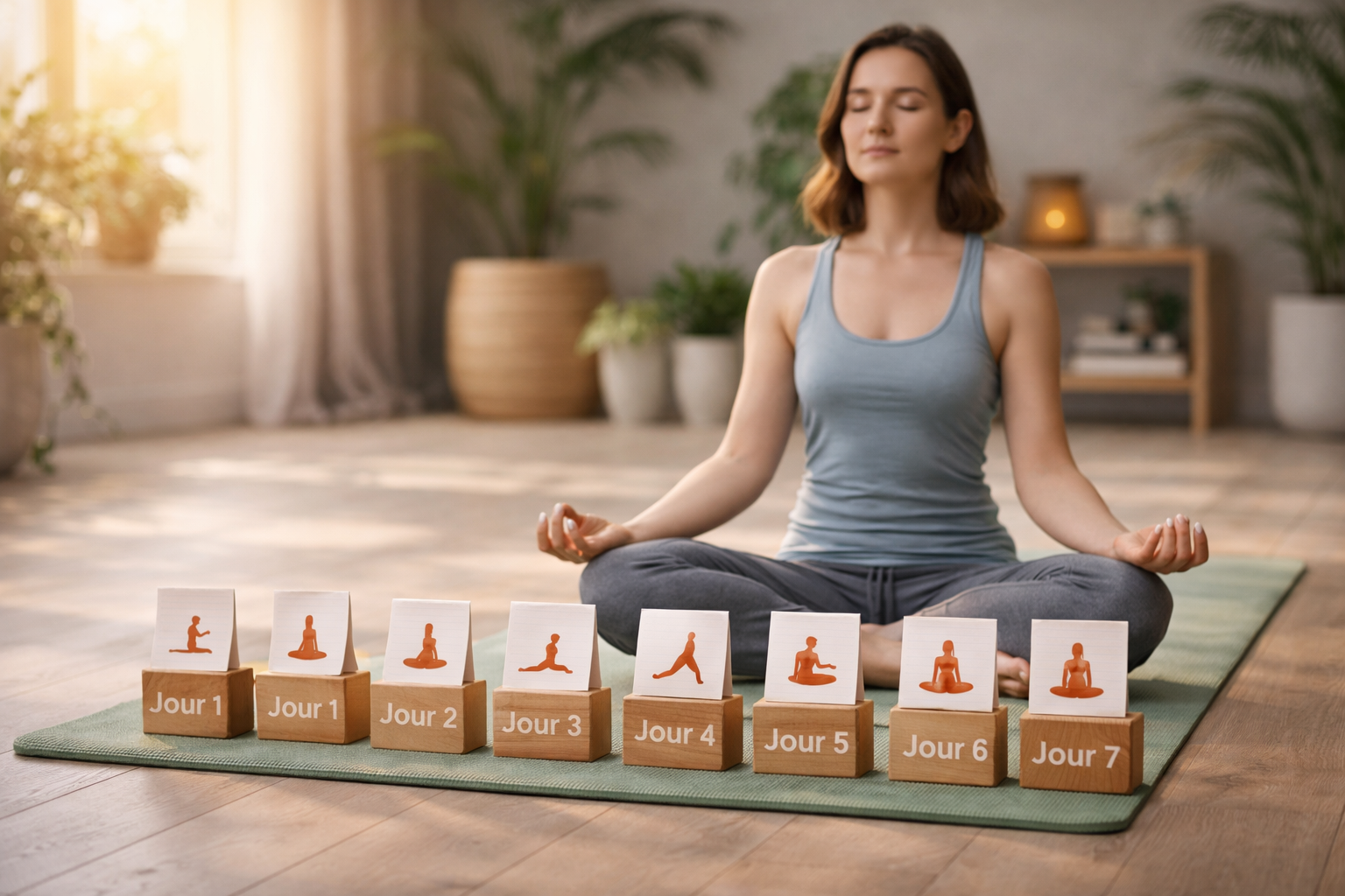 Pratique de yoga et calendrier hebdomadaire