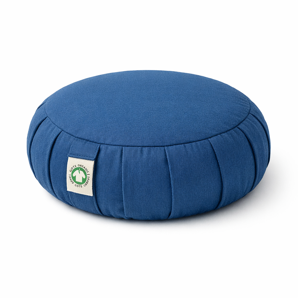 Lotuscrafts zafu coussin méditation rond épeautre bio certifié GOTS