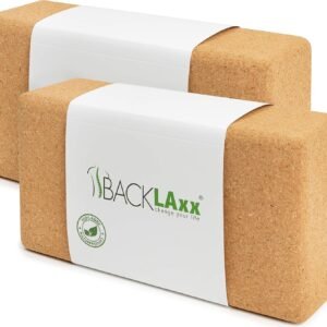 BACKLAxx Lot de 2 Briques Yoga Liège 100% Naturel – Antibactérien et Éco-Responsable