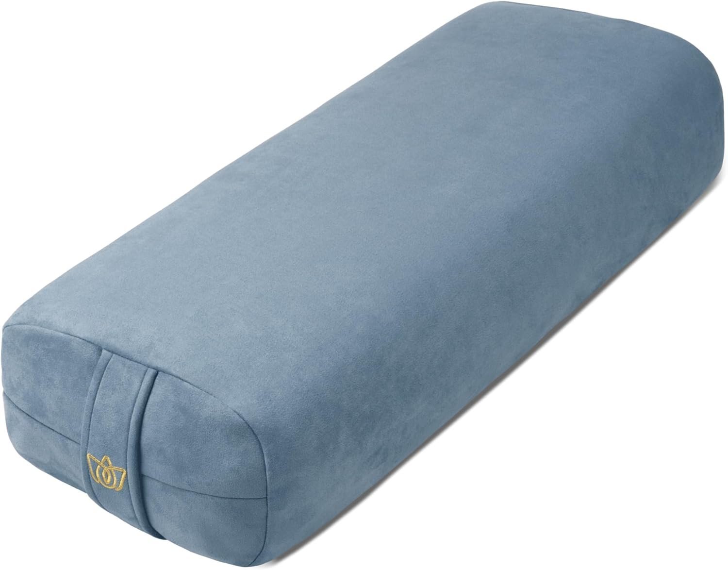 Florensi Bolster Yoga Velours Réparateur – Traversin Rectangulaire pour Méditation & Yin Yoga