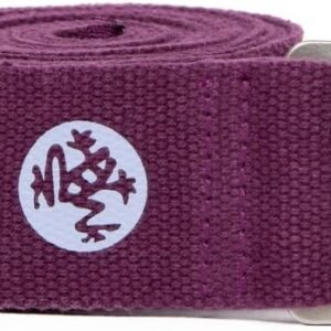 Manduka Align Sangle de Yoga Premium – Coton Épais Antidérapant Anneau D Métal 182cm