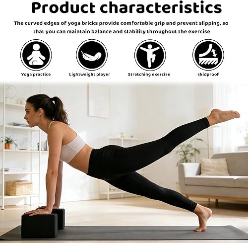 Bloc de Yoga Mousse EVA Haute Densité YOGABLOCK – Extra Large 23x15x10cm Lot de 2