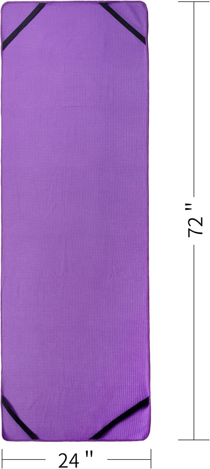 Serviette Yoga Microfibre TOPLUS – Absorbante Séchage Rapide 183x61cm Antidérapante