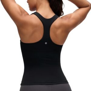 Top Yoga Femme CRZ YOGA Flowy Tank – Débardeur Léger Dos Nu Maintien Doux Quotidien