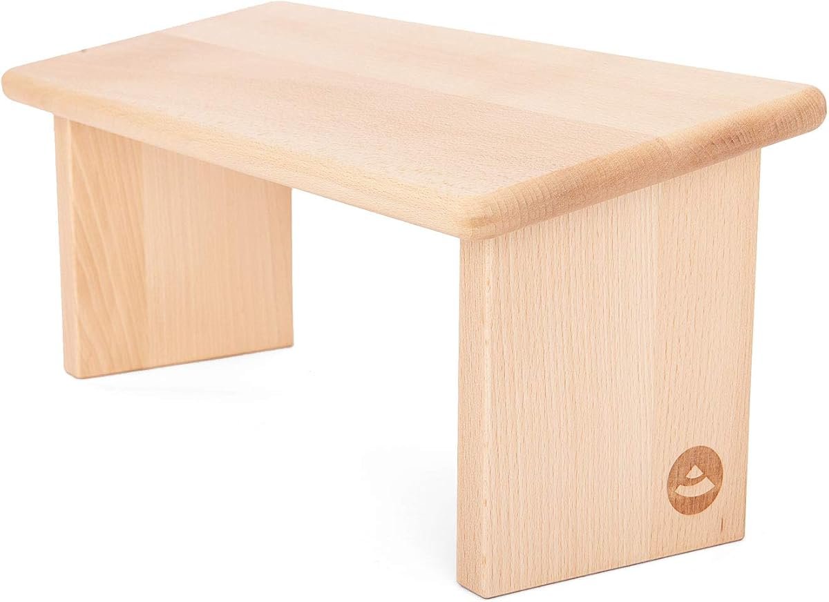 Bodhi Banc de méditation en bois de hêtre massif, tabouret seiza fixe