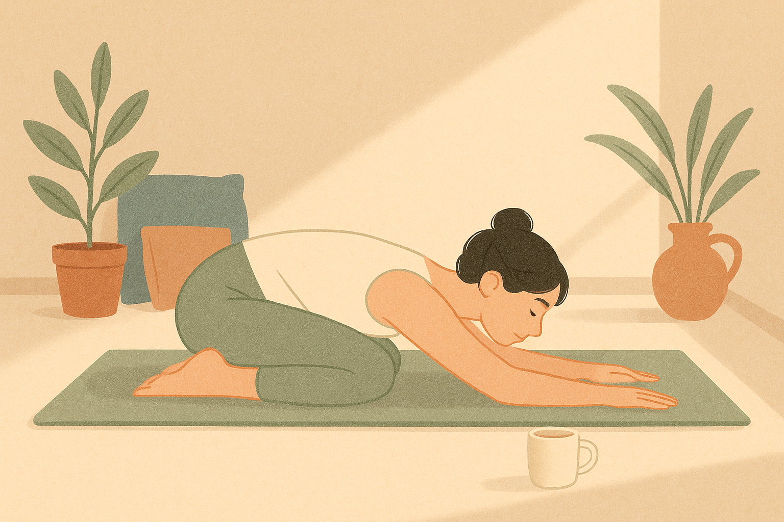 Posture de l'enfant dans une routine du matin
