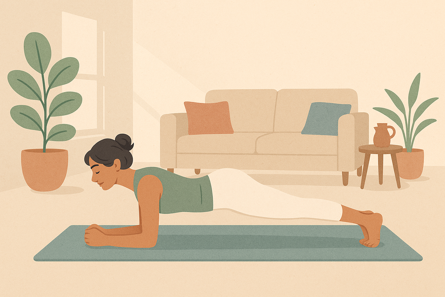 Posture de la planche pour gainer le ventre