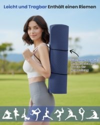 Tapis de Yoga Oak & Tea TPE 6mm – Écologique, Antidérapant & Lignes d&rsquo;Alignement