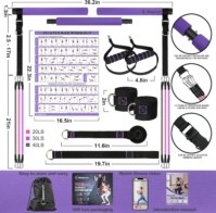 Kit Barre Pilates Portable avec Bandes Résistance – Studio Domicile Complet